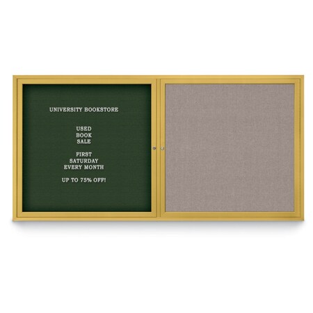 United Visual Products Corkboard, Cloud/Bronze, 48"x36" UV431HPLUS-BRONZE-CLOUD